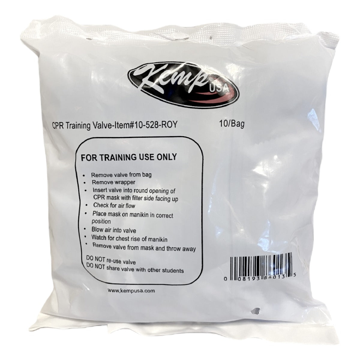 Kemp USA CPR Training Valves Royal Blue