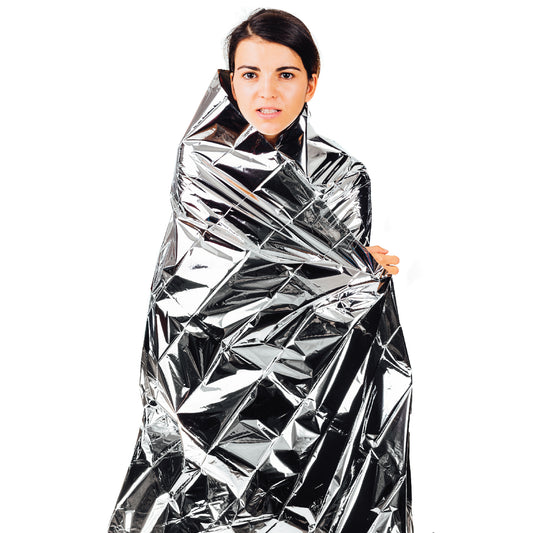 Kemp USA Mylar Foil Emergency Tent Shelter Kit, Two Person, Silver