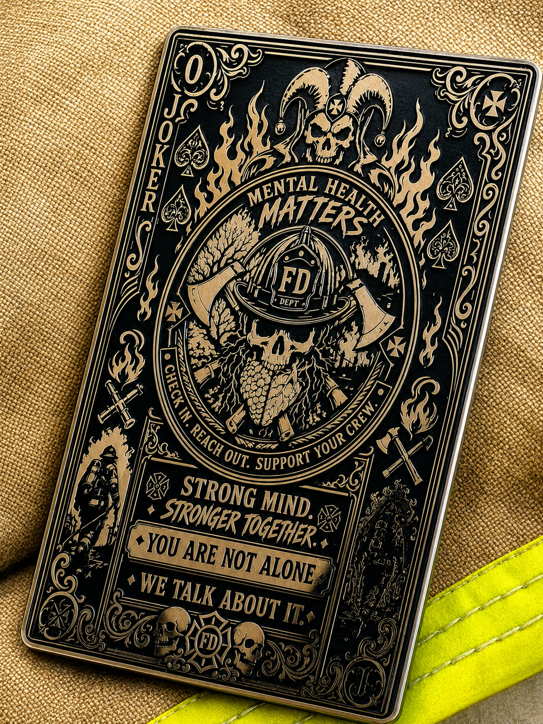 The Joker — Firefighter Mental Health Metal Card