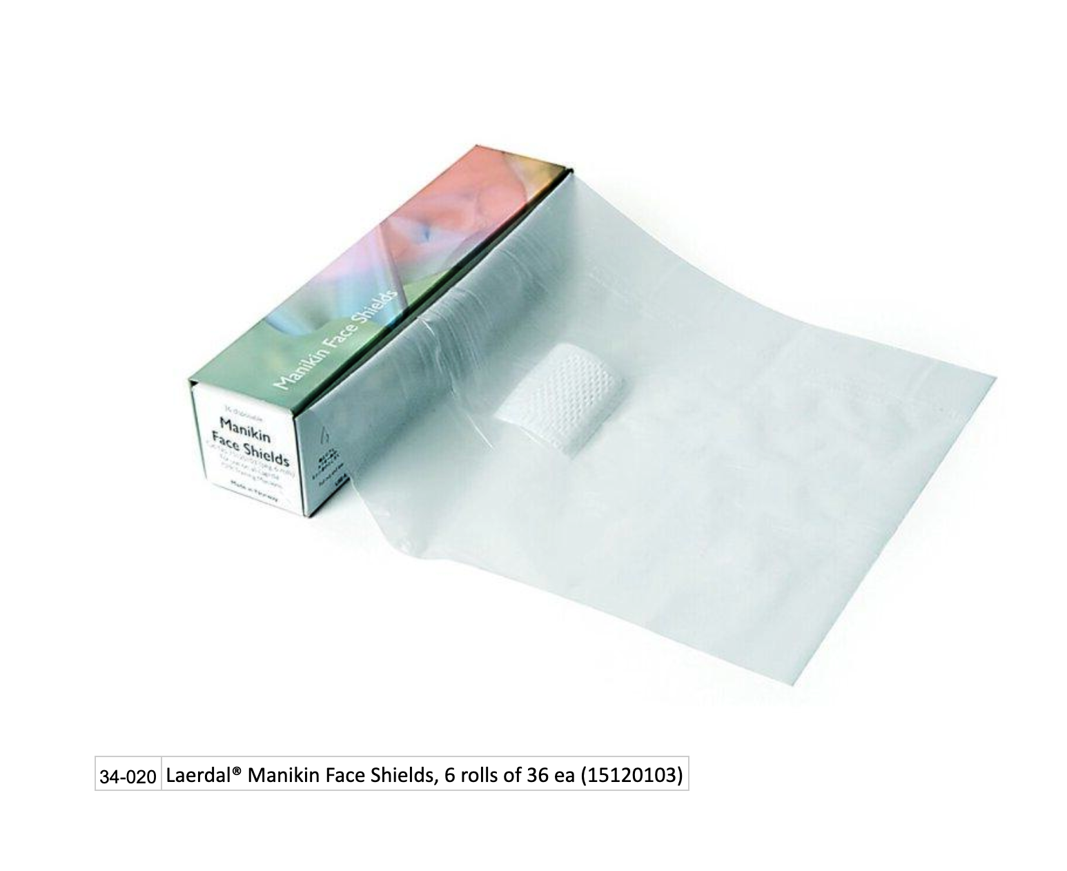 Laerdal® Manikin Face Shields, 6 rolls of 36 ea (151-20103) EMS First Aid Equipment