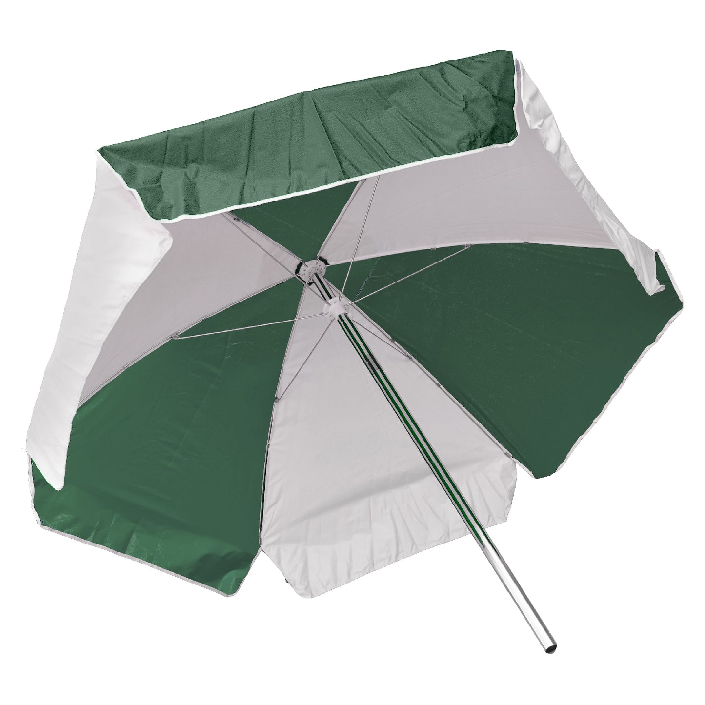Kemp USA 6' Vinyl Fabric Umbrella, Green / White EMS First Aid Equipment