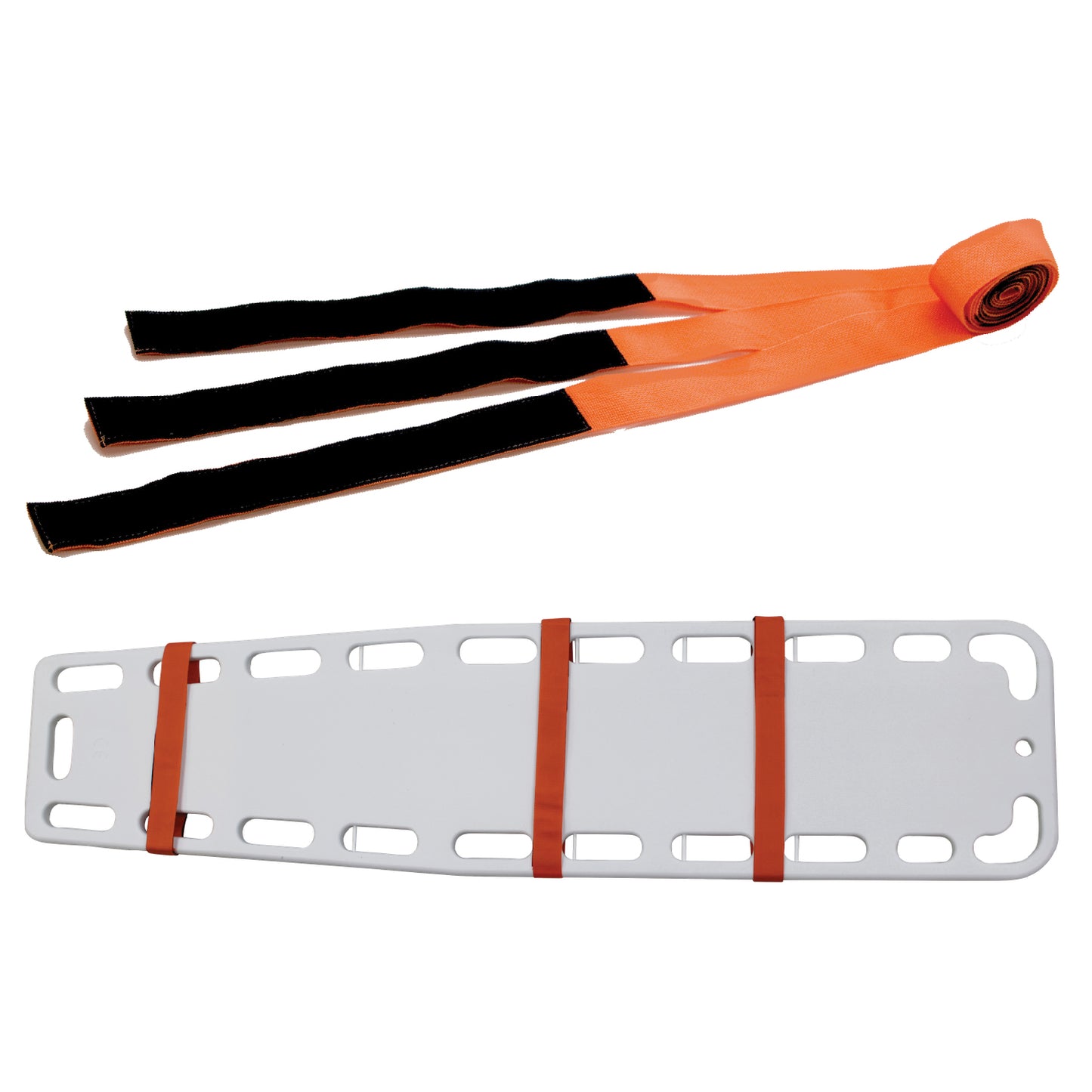 Kemp USA Hook & Loop Spineboard Straps, Orange (Set of 3) EMS First Aid Equipment