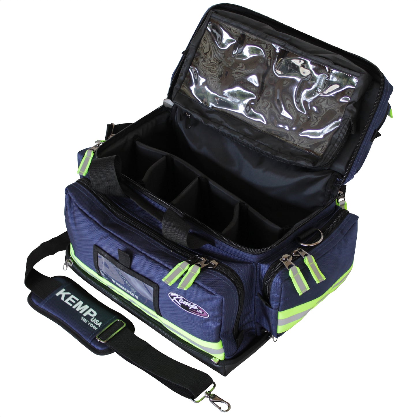 Kemp USA Premium Large Professional Trauma Bag, Navy Blue EMS First Aid Equipment