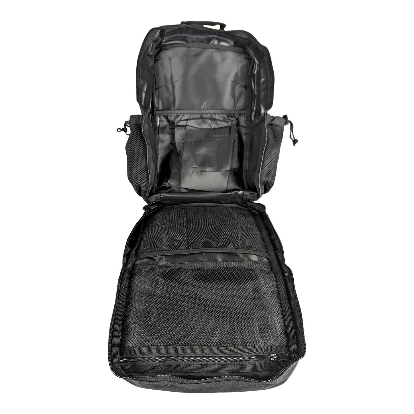 Kemp USA Small Assault / Tactical Backpack for Military Army, Black EMS First Aid Equipment