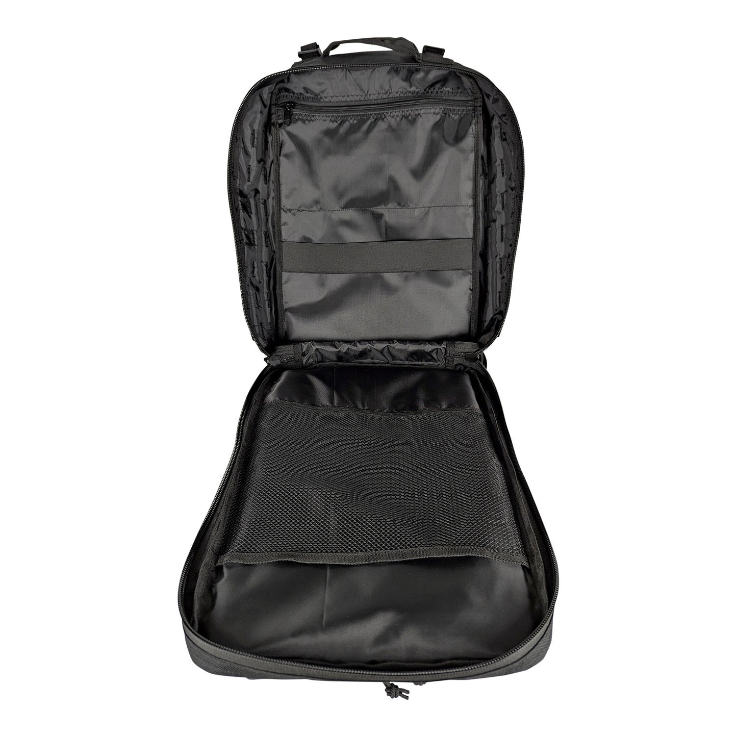 Kemp USA Small Assault / Tactical Backpack for Military Army, Black EMS First Aid Equipment