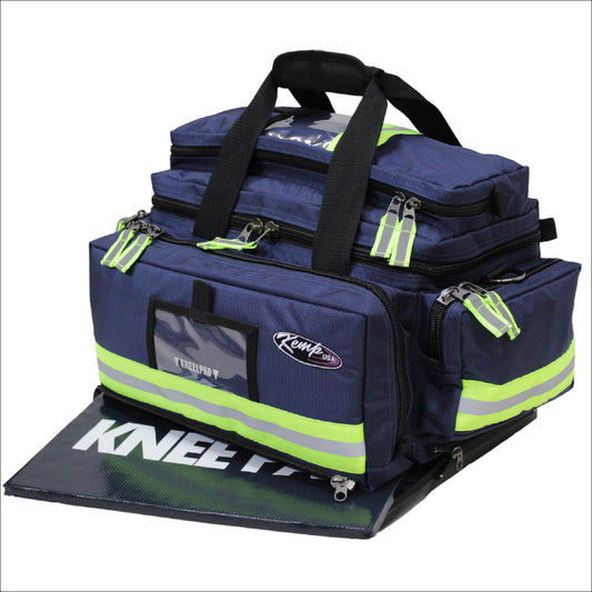 Kemp USA Premium Large Professional Trauma Bag, Navy Blue EMS First Aid Equipment