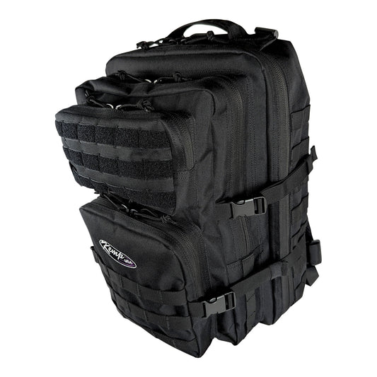 Kemp USA 3-Day Assault Molle Backpack, Large Rucksack Style, Black EMS First Aid Equipment