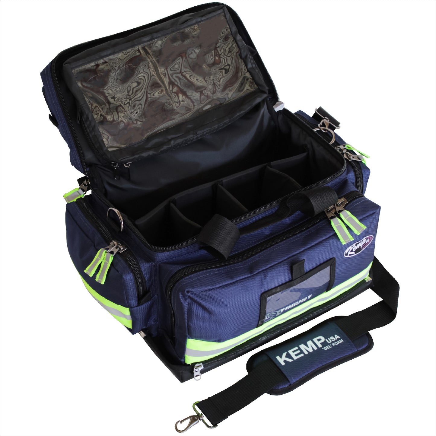 Kemp USA Premium Large Professional Trauma Bag, Navy Blue EMS First Aid Equipment