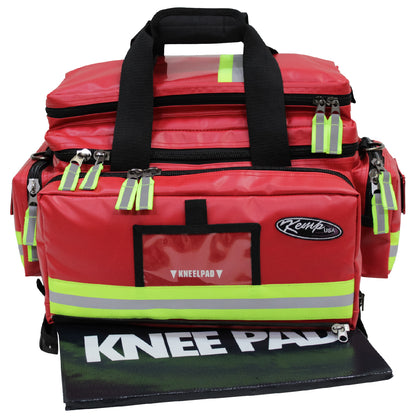 Kemp USA Tarpaulin Fluid Resistant Large Professional Trauma Bag, Red