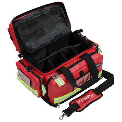 Kemp USA Tarpaulin Fluid Resistant Large Professional Trauma Bag, Red