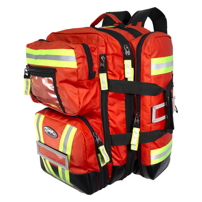 Kemp USA Tarpaulin Fluid-Resistant Ultimate EMS Packpack, Red