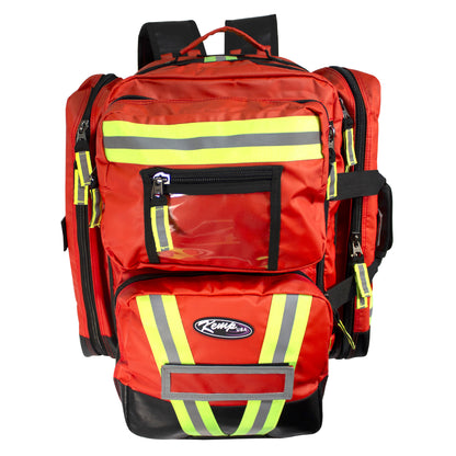 Kemp USA Tarpaulin Fluid-Resistant Ultimate EMS Packpack, Red