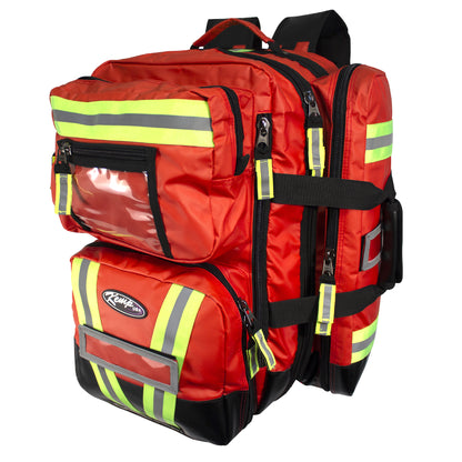 Kemp USA Tarpaulin Fluid-Resistant Ultimate EMS Packpack, Red