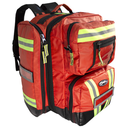 Kemp USA Tarpaulin Fluid-Resistant Ultimate EMS Packpack, Red