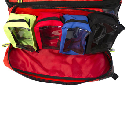 Kemp USA Tarpaulin Fluid-Resistant Ultimate EMS Packpack, Red