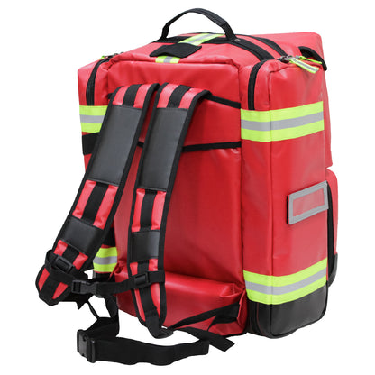 Kemp USA Tarpaulin Fluid-Resistant Ultimate EMS Packpack, Red