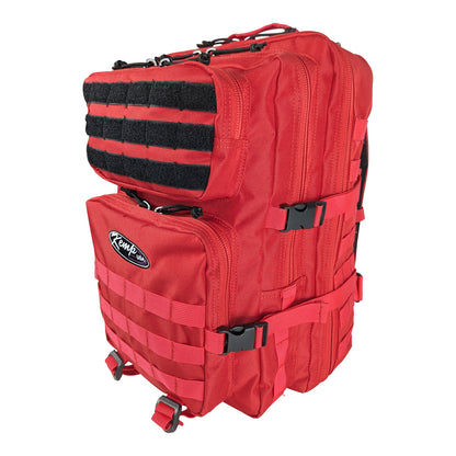 Kemp USA 3-Day Assault Molle Backpack, Large Rucksack Style, Red