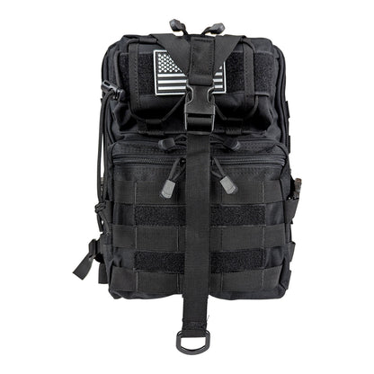 Kemp USA Tactical Sling Backpack Bag, Black