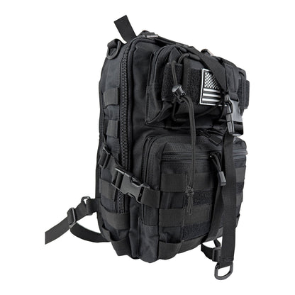 Kemp USA Tactical Sling Backpack Bag, Black