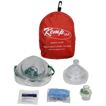 Kemp USA CPR Mask Adult/Child Combo