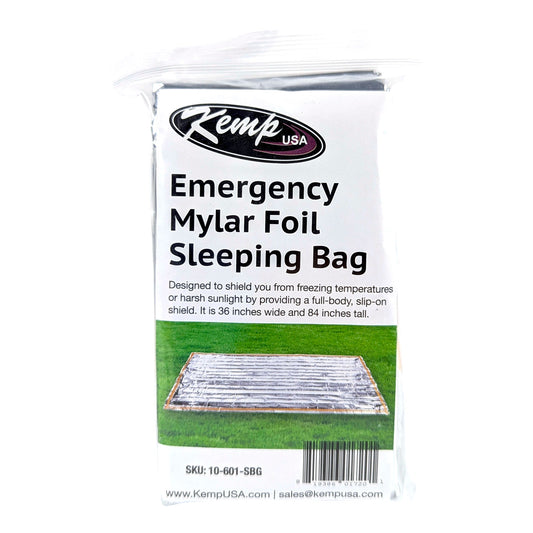 Kemp USA Mylar Foil Emergency Tent Shelter Kit, Two Person, Silver