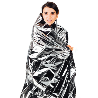 Kemp USA Mylar Foil Emergency Tent Shelter Kit, Two Person, Silver