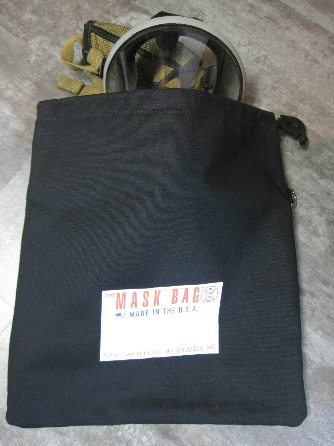 Premium SCBA Mask Bag: Durable 10oz Canvas, Soft Fleece Lined, Quick-Access