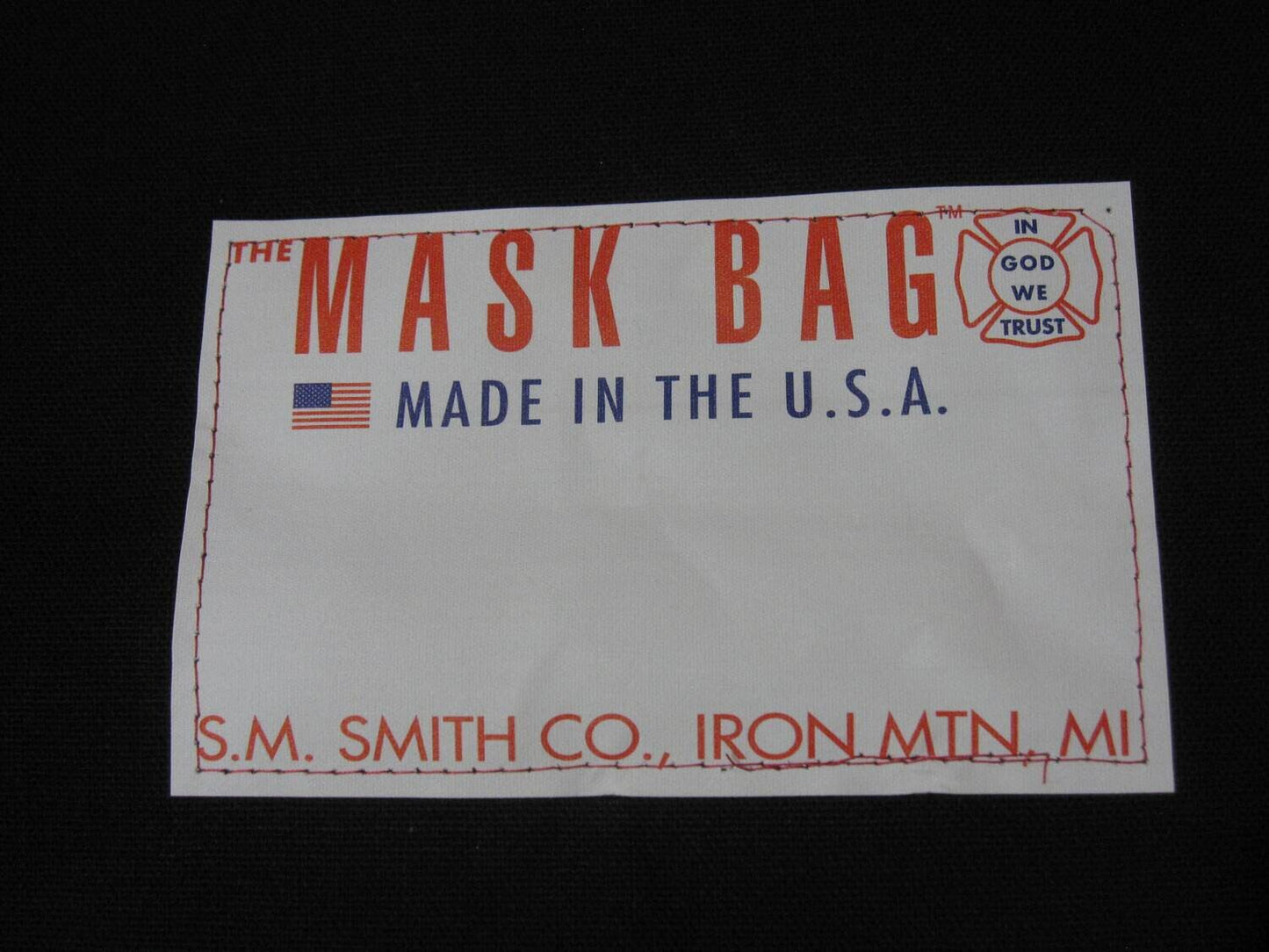 Premium SCBA Mask Bag: Durable 10oz Canvas, Soft Fleece Lined, Quick-Access