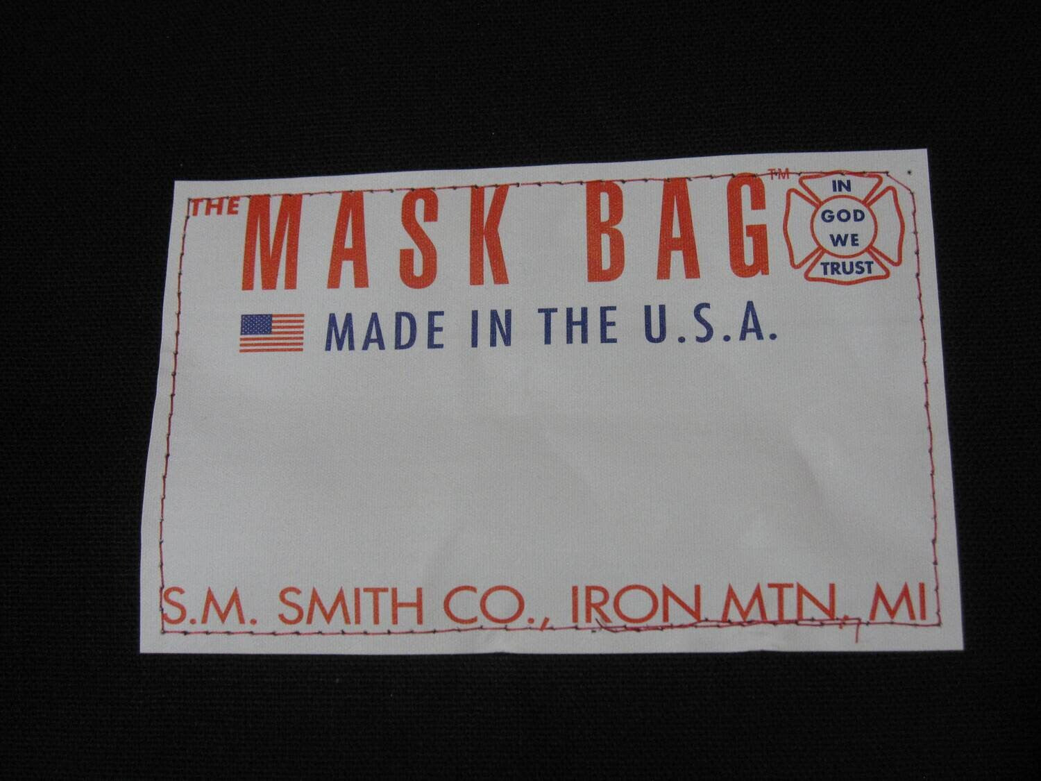 Premium SCBA Mask Bag: Durable 10oz Canvas, Soft Fleece Lined, Quick-Access