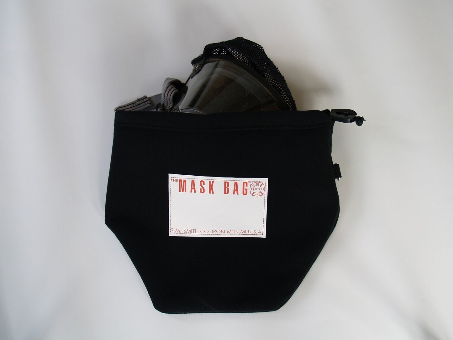 Premium Heavy Fleece SCBA Mask Bag MB3-100 with Drawcord, Firefighter Face Mask Protection