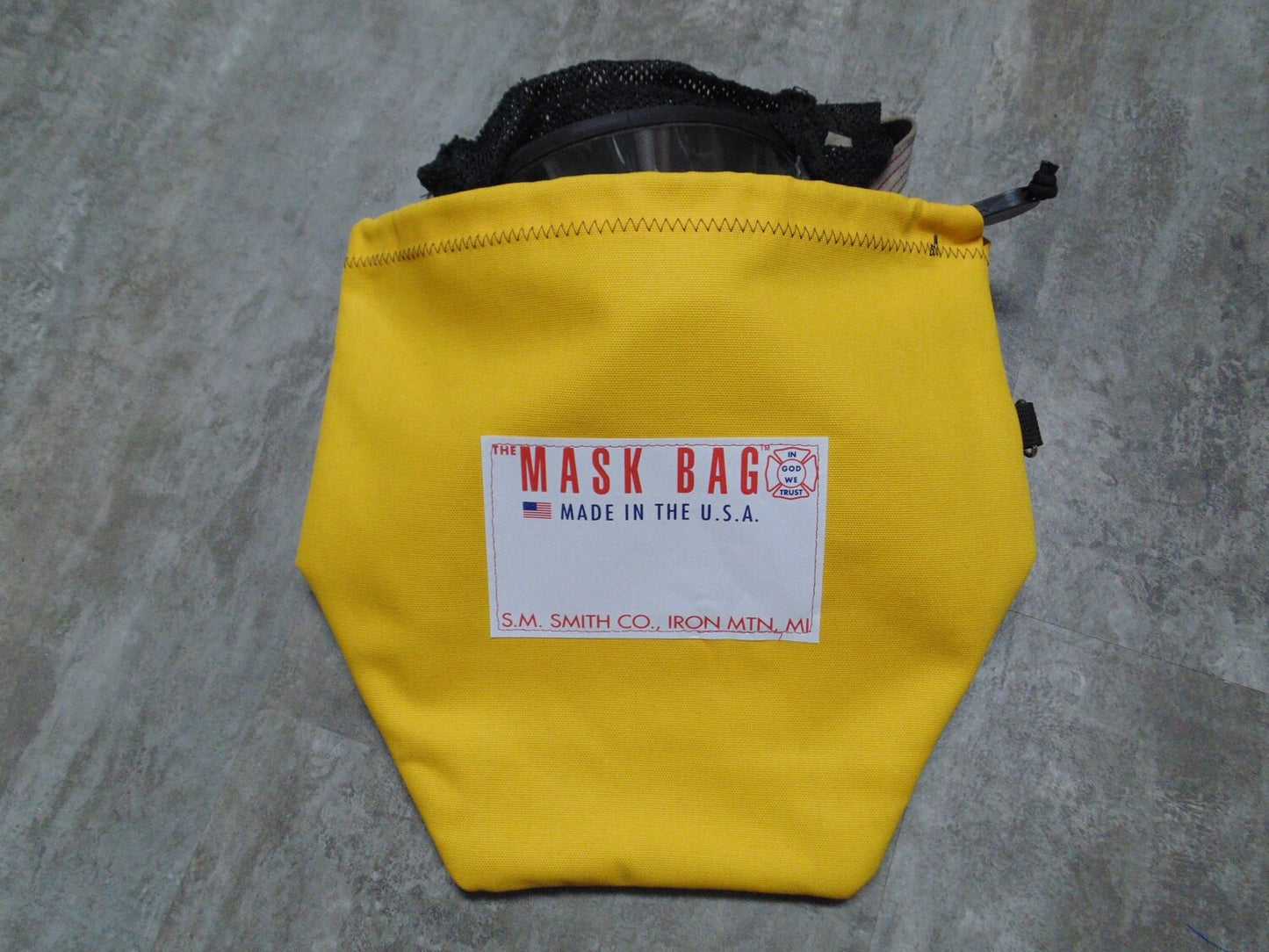 Rugged MB3-300 SCBA Mask Bag, 10oz Cotton Canvas, Soft Fleece Lined, Drawcord Closure