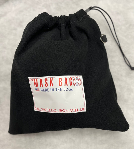 Premium SCBA Mask Bag, Heavy Fleece Black, Quick-Access Firefighter Gear Pouch