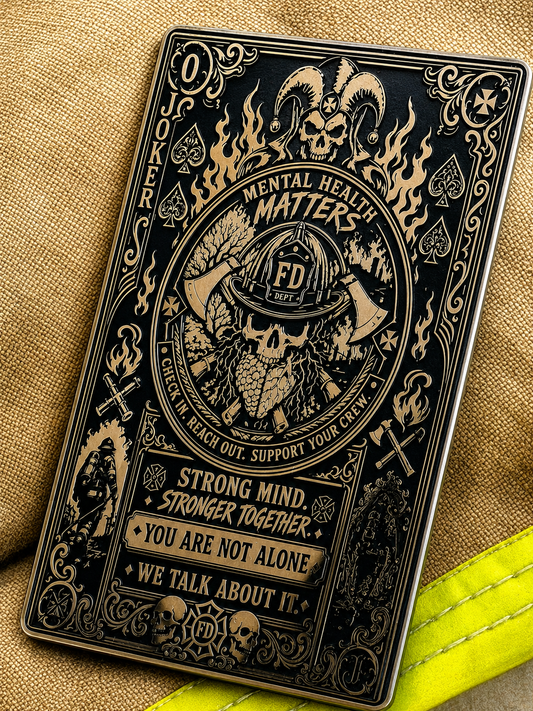 The Joker — Firefighter Mental Health Metal Card