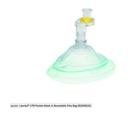 Laerdal® CPR Pocket Mask in Resealable Poly Bag (82000633) EMS First Aid Equipment