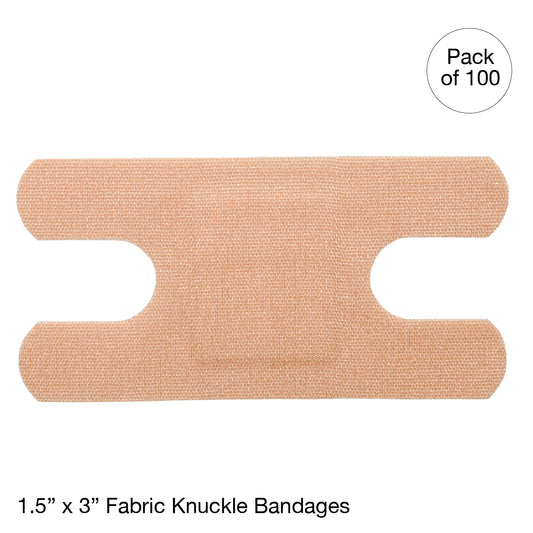 Kemp USA Fabric Knuckle Bandage 1.5" x 3" (100 pcs) EMS First Aid Equipment