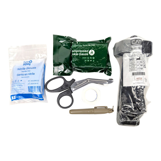 Kemp USA Rip It Kits®, Tourniquet Application Kit w/ CAT Tourniquet (Refill Kit for Tourniquet Holster Item #140) EMS First Aid Equipment