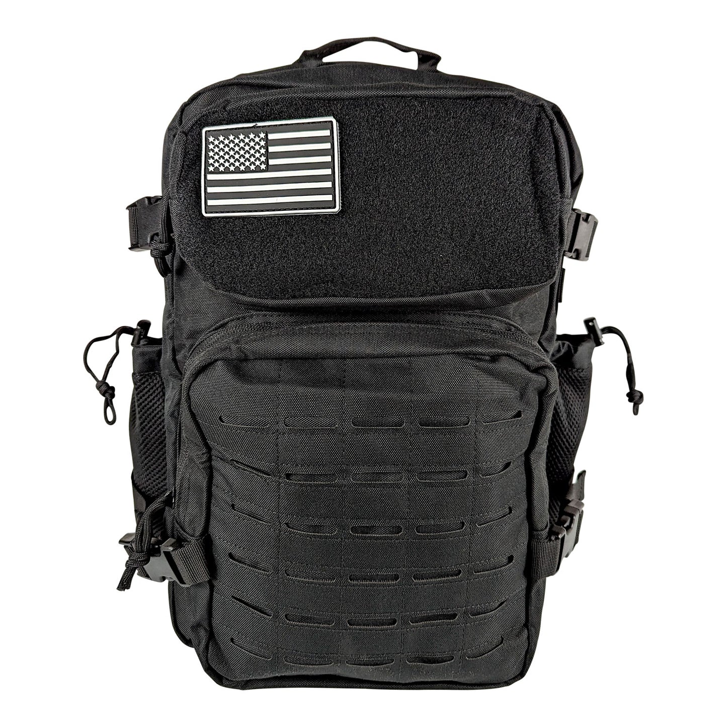 Kemp USA Small Assault / Tactical Backpack for Military Army, Black EMS First Aid Equipment