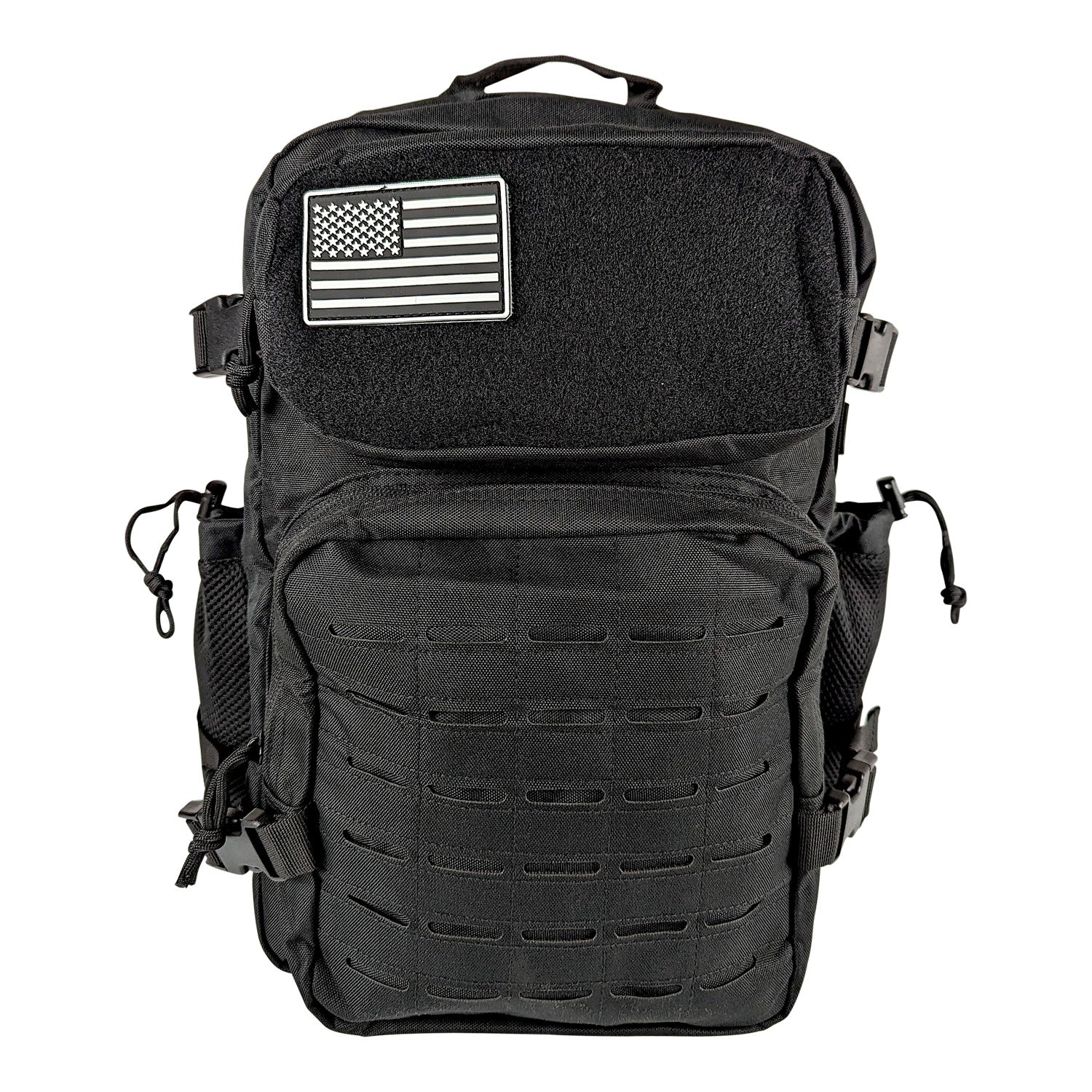 Kemp USA Small Assault / Tactical Backpack for Military Army, Black EMS First Aid Equipment