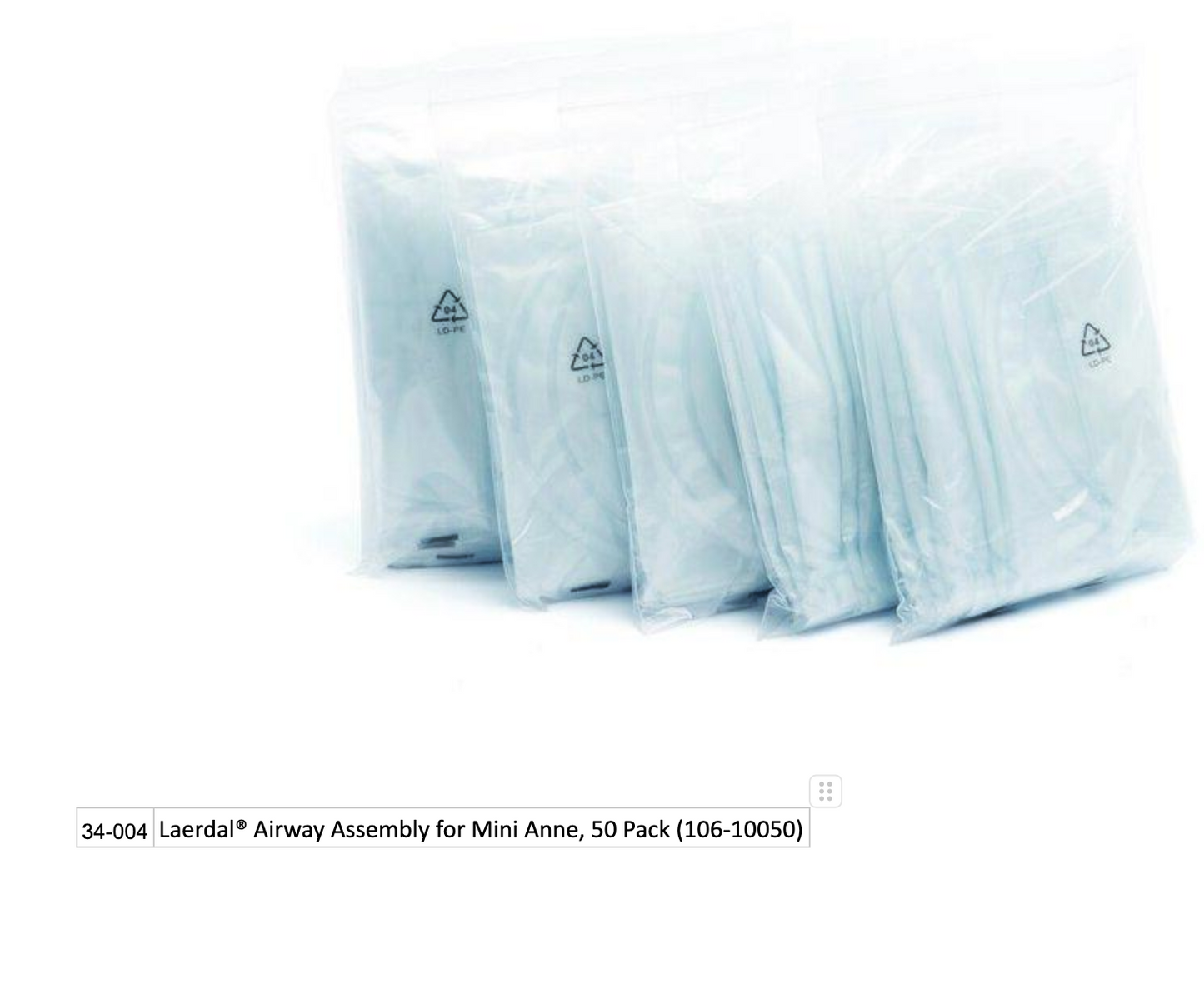 Laerdal® Airway Assembly for Mini Anne, 50 Pack (106-10050) EMS First Aid Equipment