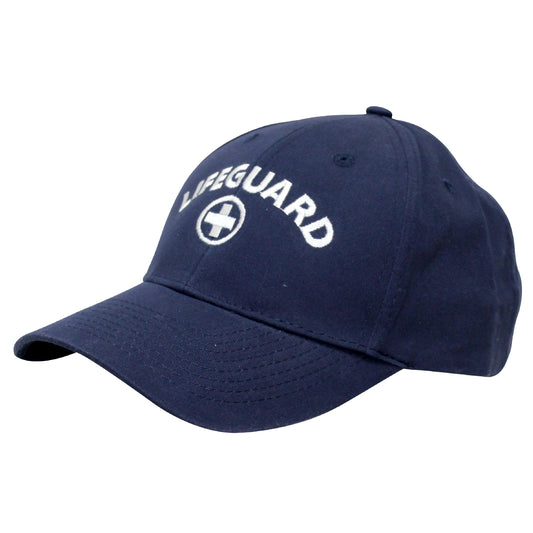 Kemp USA Lifeguard Cap, Low Profile with White Embroidered Logo, Navy EMS First Aid Equipment