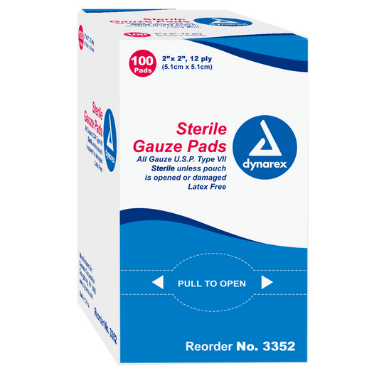 Kemp USA Gauze Pads, 2x2", Sterile (2,400 pcs) EMS First Aid Equipment