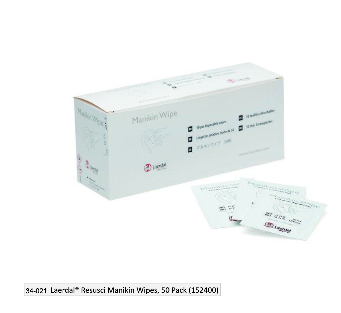 Laerdal® Resusci Manikin Wipes, 50 Pack (152400) EMS First Aid Equipment