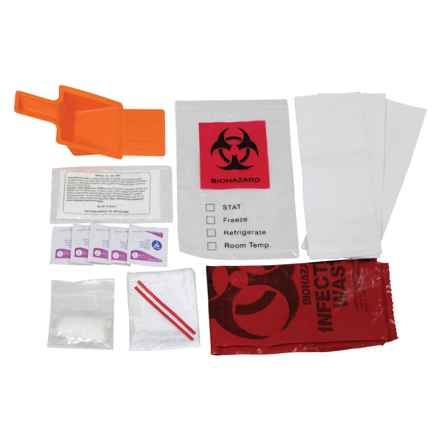 Kemp USA Bloodborne Pathogen Kit in Bag EMS First Aid Equipment