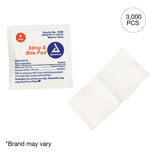 Kemp USA Insect Bite Pads (100 pcs) EMS First Aid Equipment