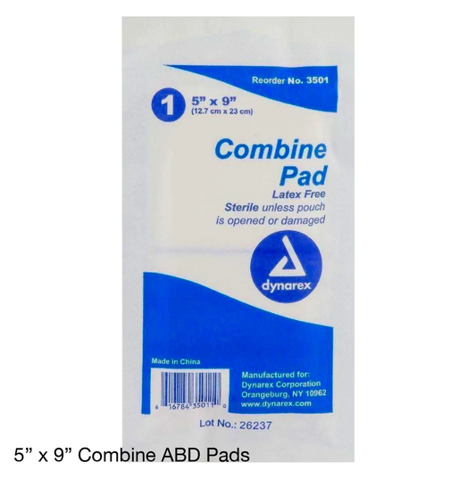 Kemp USA Combine ABD Pads, Sterile 5x9 (Single Pad) EMS First Aid Equipment