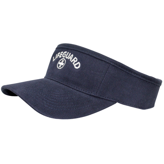 Kemp USA Lifeguard Visor, White Embroidered Logo, Navy EMS First Aid Equipment