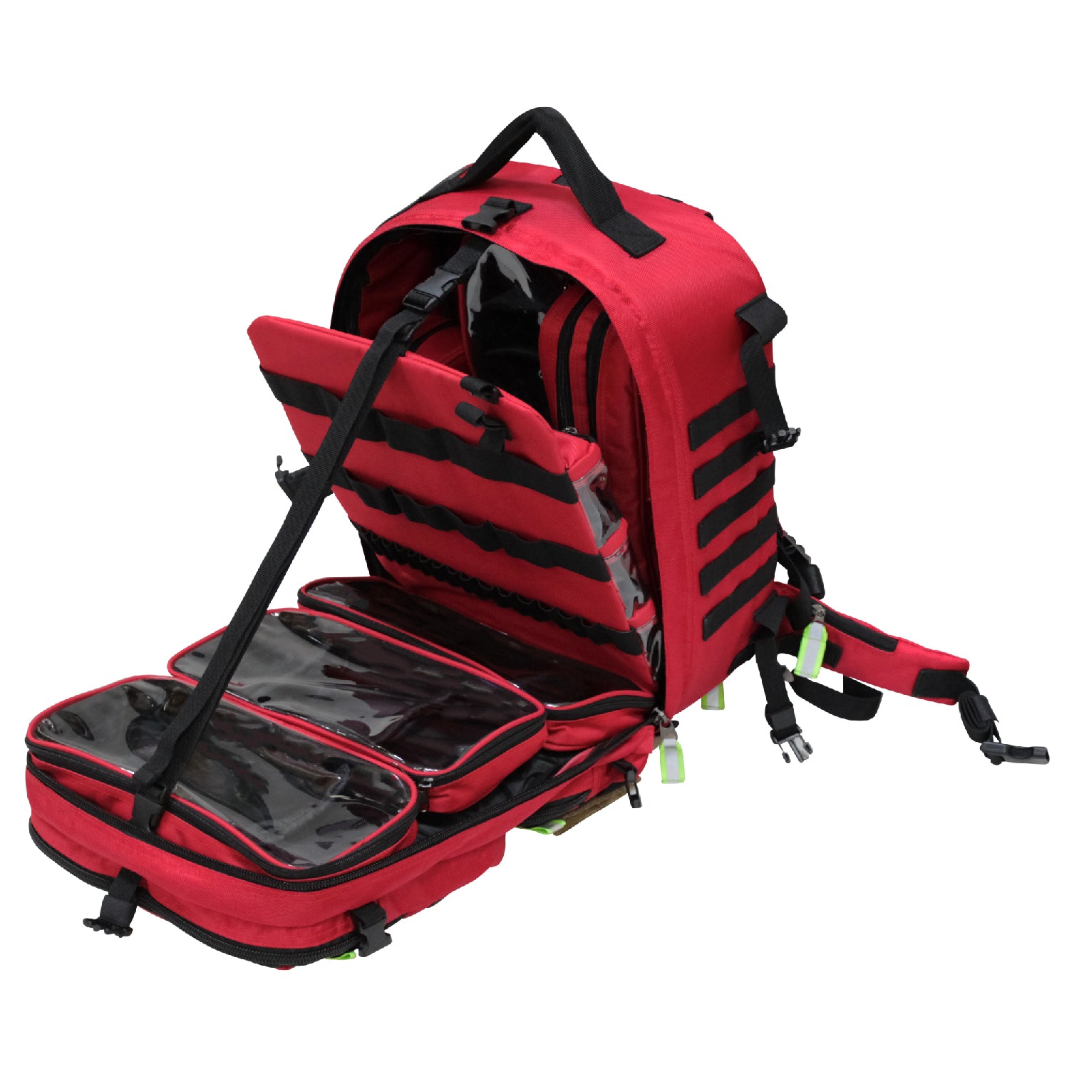 Kemp USA Premium Rescue & Tactical EMS Bag, Red EMS First Aid Equipment