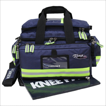 Kemp USA Premium Large Professional Trauma Bag, Navy Blue EMS First Aid Equipment