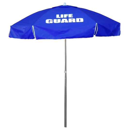 Kemp USA 6' Vinyl Umbrella with LIFE GUARD Logo, Royal Blue EMS First Aid Equipment