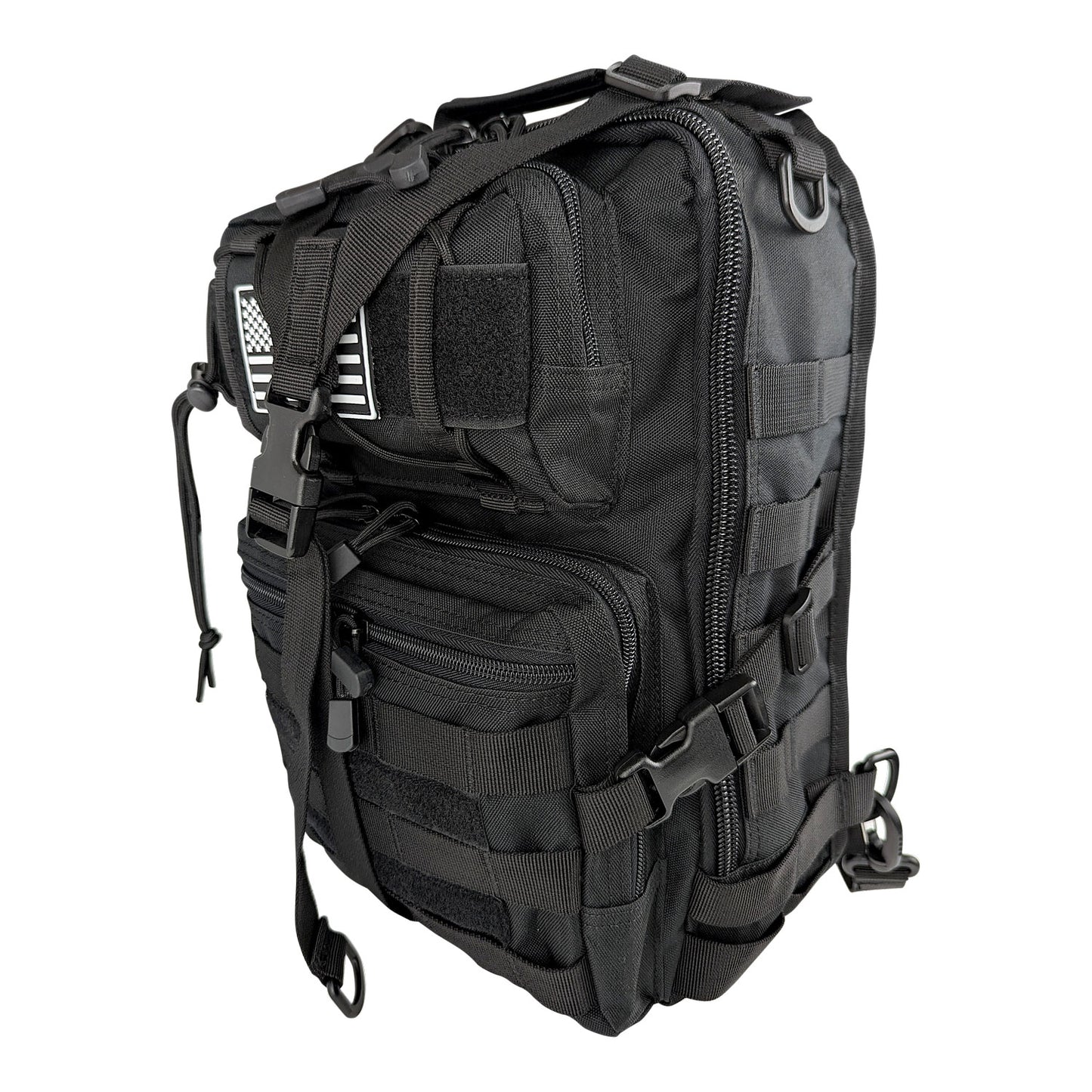 Kemp USA Tactical Sling Backpack Bag, Black EMS First Aid Equipment